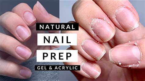 Natural Nail Prep How To Gel And Acrylic Youtube