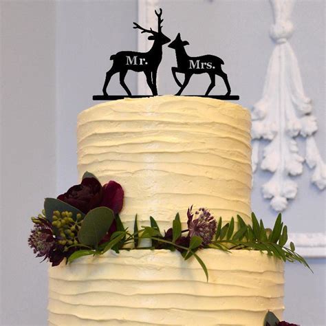 Search our marketplace for a great design, image, or text. Deer Cake Topper for Country Vintage Rustic Weddings (Buck & Doe, Stag - CHARMERRY
