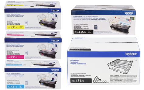 Delivers crisp, professional color laser output. Brother MFC-L8900CDW Toner Cartridge Set (TN436BK ...