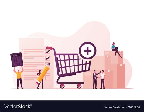 Procurement Process Purchasing Goods Or Royalty Free Vector