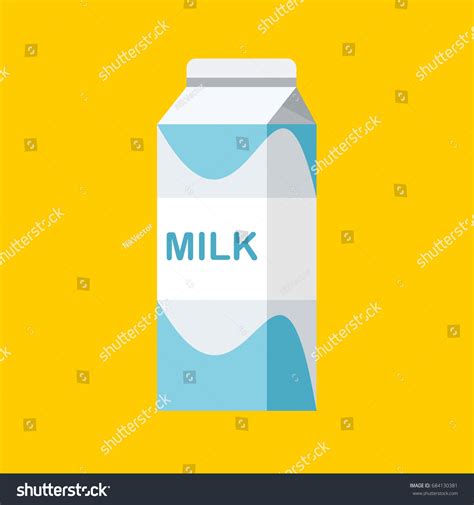 Milk Carton Box Vector Illustration Flat Stock Vector Royalty Free 684130381