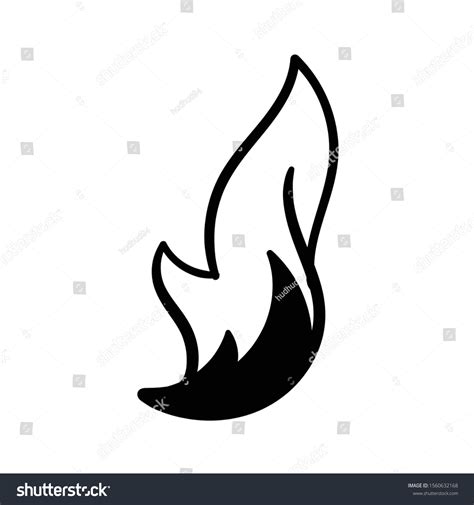 Fire Doodle Icon Vector Hand Drawing Stock Vector Royalty Free