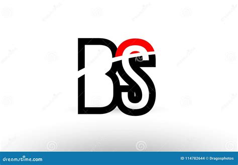 Black White Alphabet Letter Bs B S Logo Icon Design Stock Vector