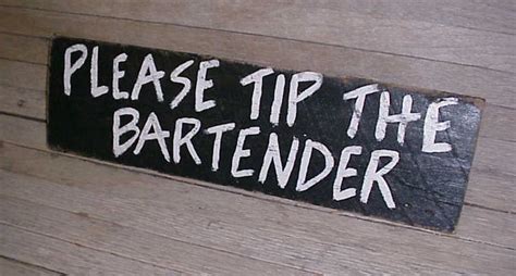 Please Tip The Bartender Barnwood Sign Free Shipping Etsy Barn