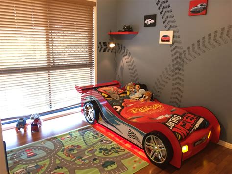 Maybe you would like to learn more about one of these? Racing Theme Room for our 3 year old #boy #room #bedroom # ...