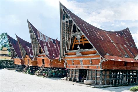 Traditional Batak House On The Samosir Island North Sumatra Indonesia