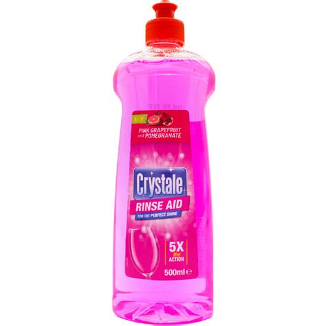 Crystale Dishwasher Rinse Aid Pink Grapefruit And Pomegranate 500ml