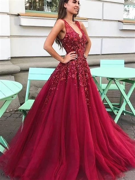 Dark Red Prom Dress Bridal Party Dress Fashion Model Bf