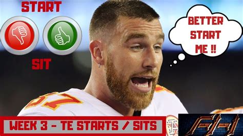 As youtube show hosts, we not only know fantasy football, we care about it, displaying both passion and insight. 2018 Fantasy Football Lineup Advice - Week 3 TE's Start ...