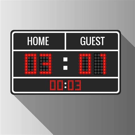 Free Vector Sport Vector Scoreboard Score Game Display Digital Time