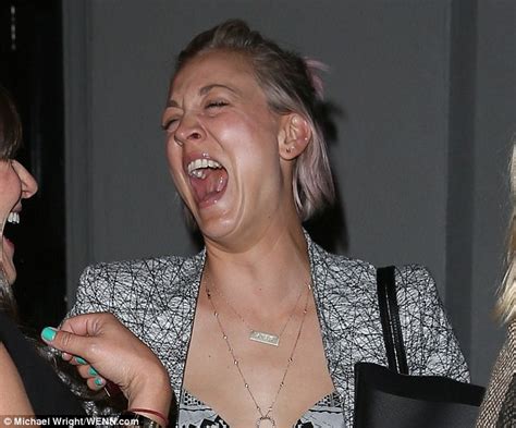 Kaley Cuoco Gets The Giggles In A Big Way As She Enjoys A Girls Night