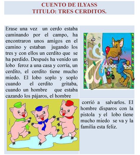 Cuento Infantil Los Tres Cerditos Corto Imagui