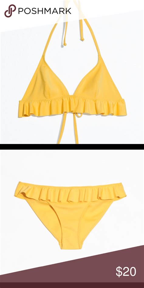 Yellow Ruffle Bikini Ruffled Bikini Bikinis Yellow Bikini