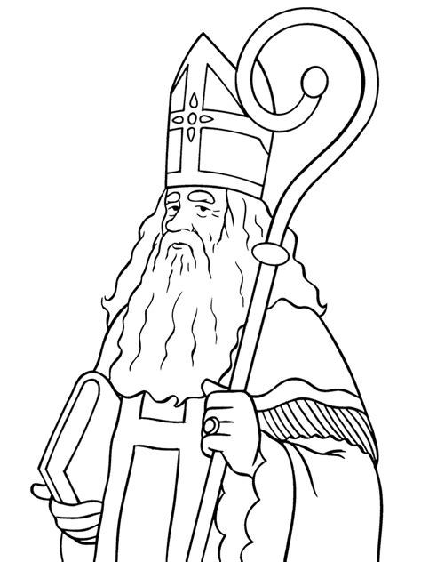 Kleurplaten Sinterklaas St Nicholas Day Saint Nicholas Coloring Pages