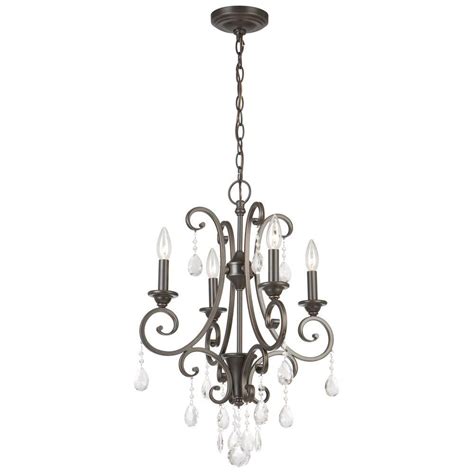 Shop lighting with confidence & price match guarantee. Hampton Bay 4-Light Oil Rubbed Bronze Crystal Small ...