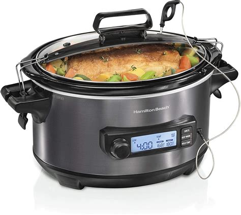Use these tips to ensure you've got a winner every time. Hamilton Beach Portable 6-Quart Digital Programmable Slow Cooker With Temp Tracking Temperature ...
