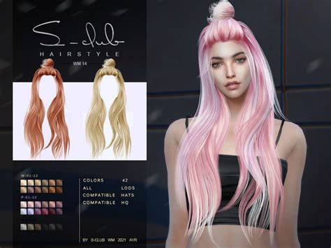 Sims 4 — S Club Ts4 Wm Hair 202114 By S Club — Hairstyle For The Sims 4