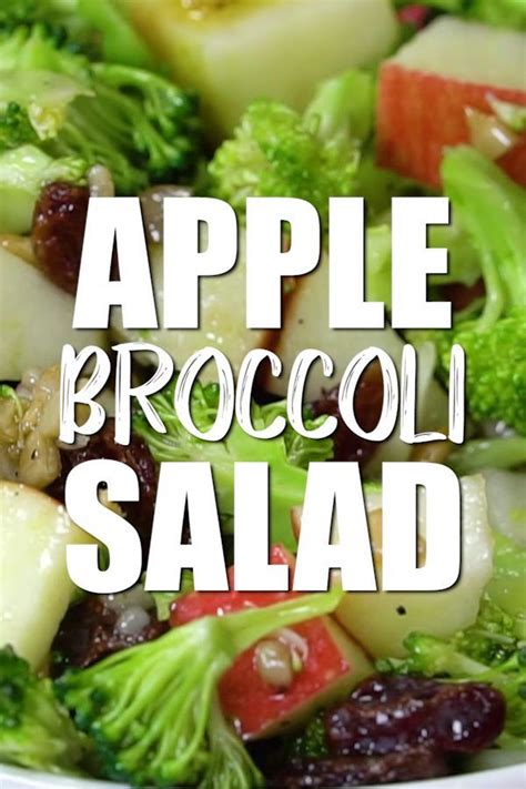 It makes for the perfect side dish or salad for entertaining {think barbecues, potlucks and picnics} or for a healthy lunch or dinner throughout the week! Easy, Healthy broccoli salad with raisins, apples and no ...
