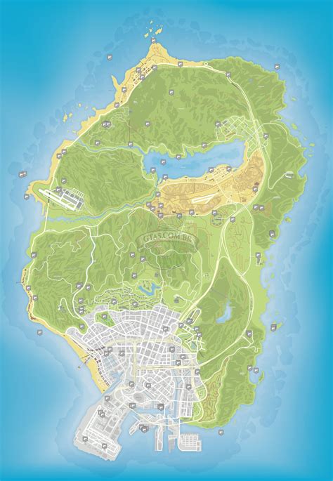 Mapa De Localização De Armas Do Gta 5 Gta 5