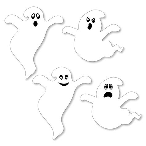 Spooky Ghost Shaped Halloween Party Cut Outs 24 Count