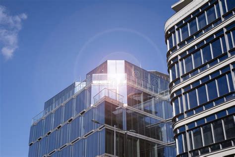 Office Building Glass Facades On A Bright Sunny Day Stock Image Image