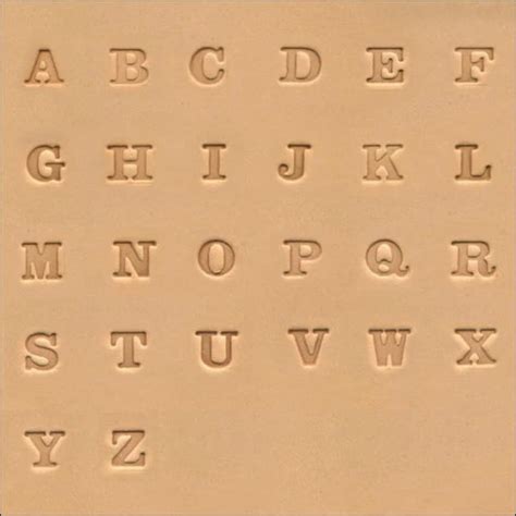 Alphabet Leather Stamp Set Classic Serif Font 14 Etsy