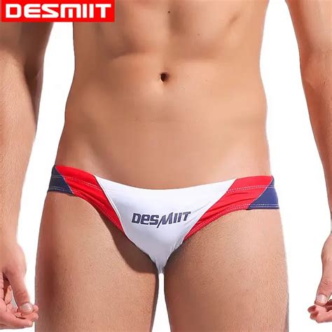 Desmiit Mens Swim Briefs Sexy Gay Swimwear Bikini Swim Trunks Men