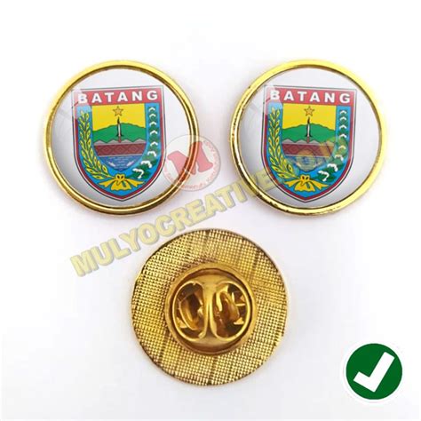 Pin Logo Kabupaten Bros Wing Logo Kabupaten Batang Pesan Pin Enamel Lencana Pin Plakat Akrilik