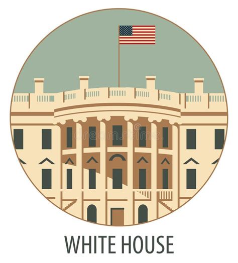 White House Washington Dc Stock Illustration Illustration Of Front