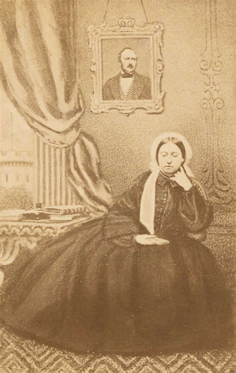 Queen Victoria In Mourning With A Portrait Of Prince Albert National