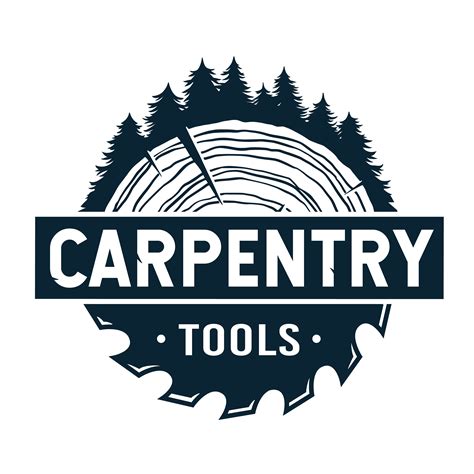 Wood Carpentry Logo And Saw For Wooden Tree Carpentry Wood Logo