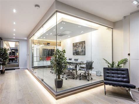 frameless glass walls from £2000 fully installed a modern office corner room built using the