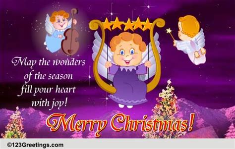 Wonders Of The Season Free Angel Ecards Greeting Cards 123 Greetings