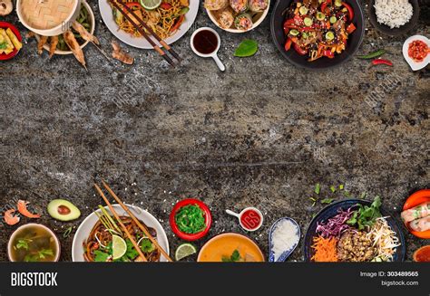 Asian Food Background Image And Photo Free Trial Bigstock