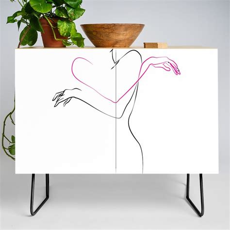 Love Yourself Nude Wall Art Credenza By GraphicWorldGifts Society6