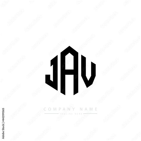 Jav Letter Logo Design With Polygon Shape Jav Polygon Logo Monogram