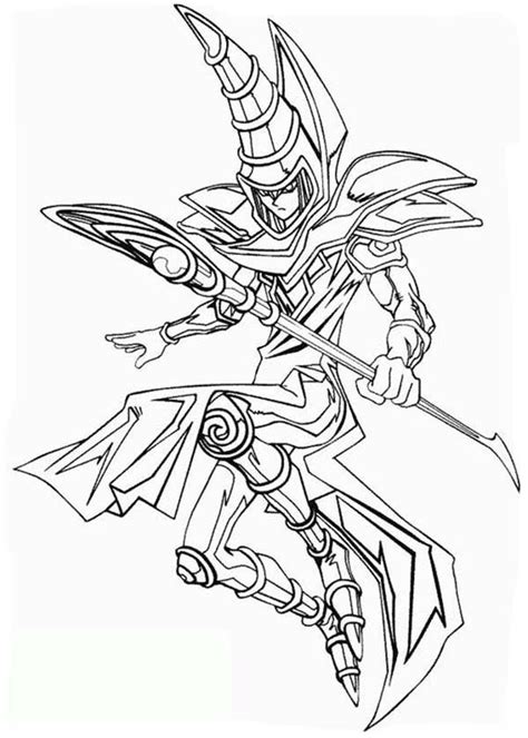 The Dark Magician From Yu Gi Oh Coloring Page NetArt Monster Coloring Pages Coloring Pages
