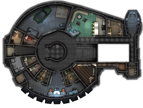 Yt 2400 Deck Plan I Made In Dungeondraft Starwarsmaps Ffg Star Wars
