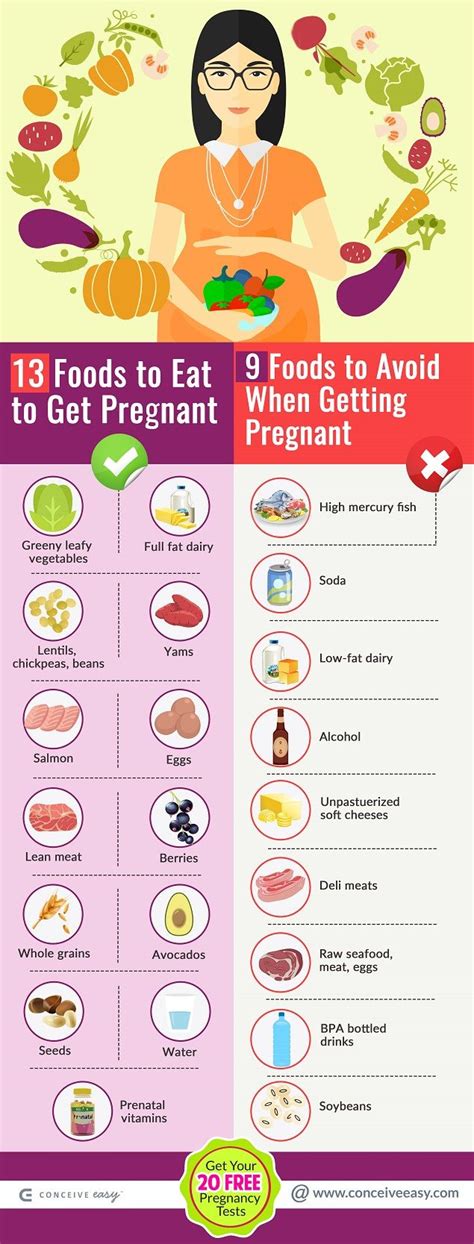 13 Foods To Eat And 9 Foods To Avoid When Getting Pregnant Pregnant