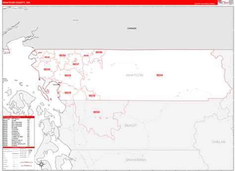 Whatcom County Wa Zip Code Maps Red Line