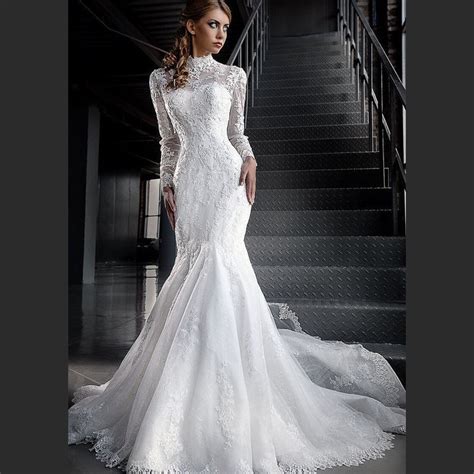 We did not find results for: High Neck Lace Long Sleeve Modest Wedding Dresses Mermaid ...