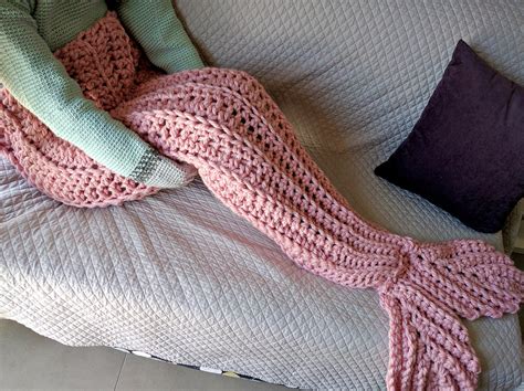 Crochet Mermaid Tail Blanket Pattern Adult Mermaid Blanket Etsy