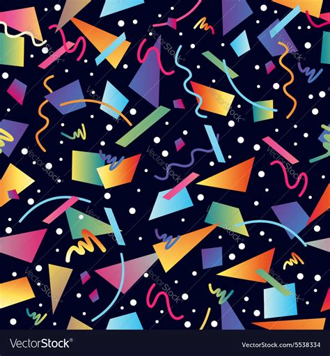 Retro 80s Seamless Pattern Background Royalty Free Vector