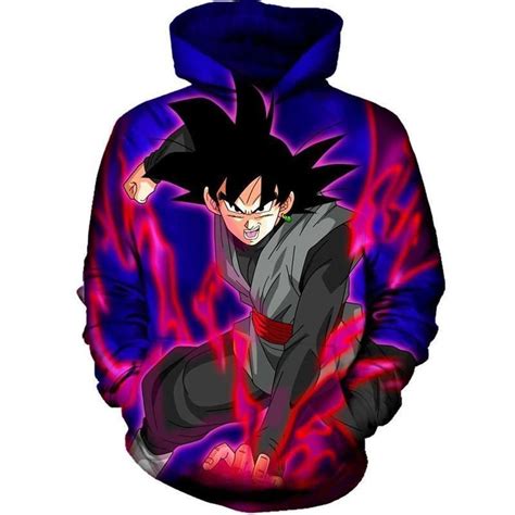 Teedcma Dragon Ball Super Z Hoodie Black Goku 3d Hoodie Jacket 544