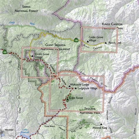 Sequoia And Kings Canyon National Park Trail Map
