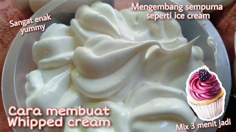 Whipped topping lebih dikenal sebagai topping atau saus untuk pencuci mulut, namun bahan ini juga cocok sebagai dasar untuk frosting yang halus. Cara membuat Whipped Cream Homemade | Whipped cream ...