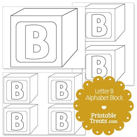 Printable Letter B Alphabet Block Template — Printable