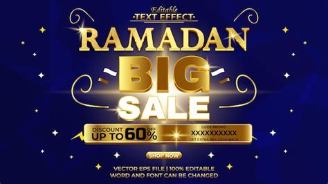 Premium Vector Ramadan Big Sale Gold Banner
