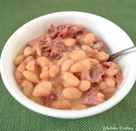 Easy Ham And Beans Whatcha Got Cooking Easy Ham And Bean Recipe Ham And Beans Bean Recipes