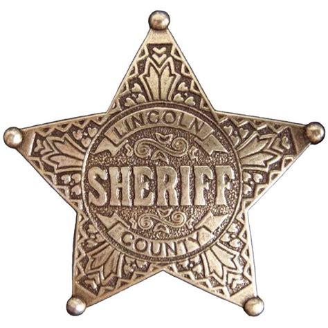 Lincoln County Sheriff Badge Od104 Medieval Collectibles